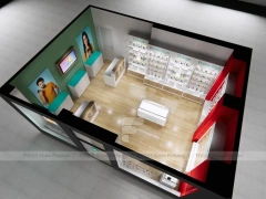 Green White Oppo Mobile Phone Store Interior
