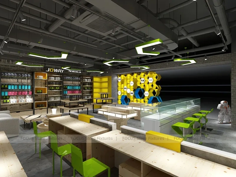 Green Yellow Mobile Phone Experience Store