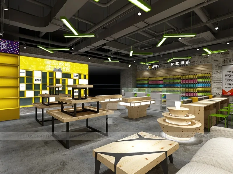 Green Yellow Mobile Phone Experience Store