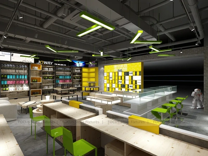 Green Yellow Mobile Phone Experience Store