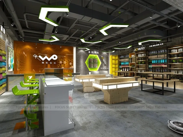 Green Yellow Mobile Phone Experience Store