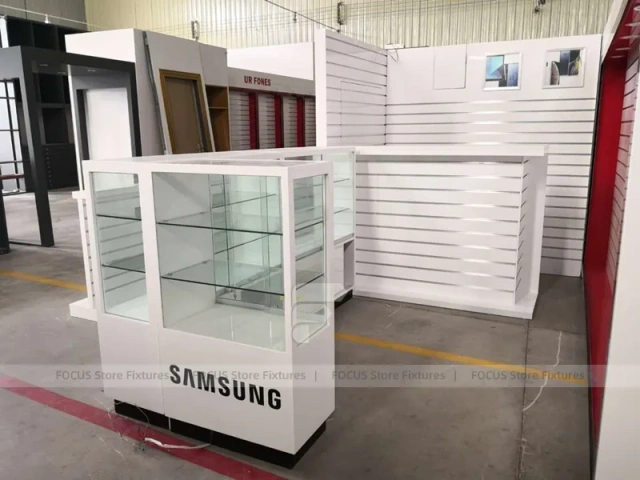 Iphone Samsung White Glass Phone Kiosk
