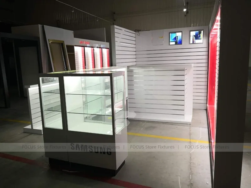 Iphone Samsung White Glass Phone Kiosk