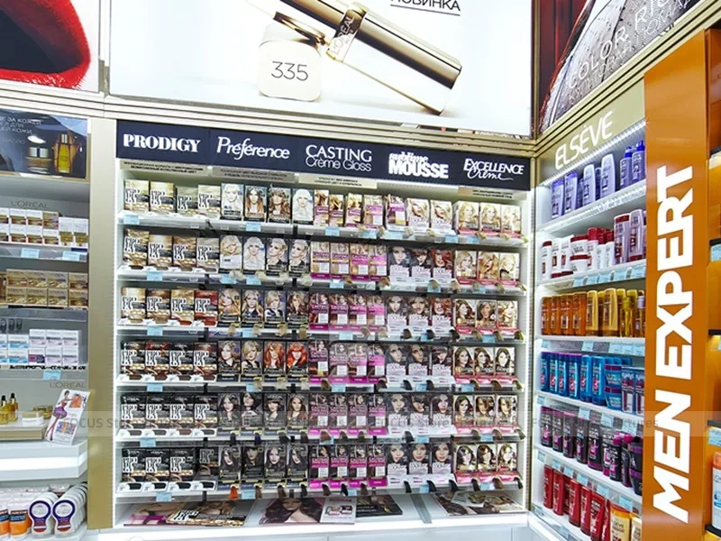 L'Oreal Color Cosmetics Wall Display Store