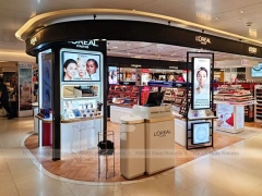 L'Oreal Curved Cosmetics Retail Kiosk