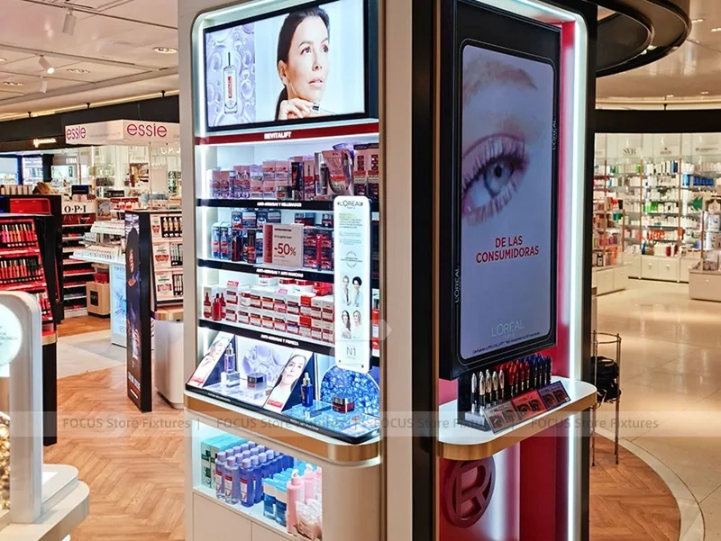 L'Oreal Curved Cosmetics Retail Kiosk