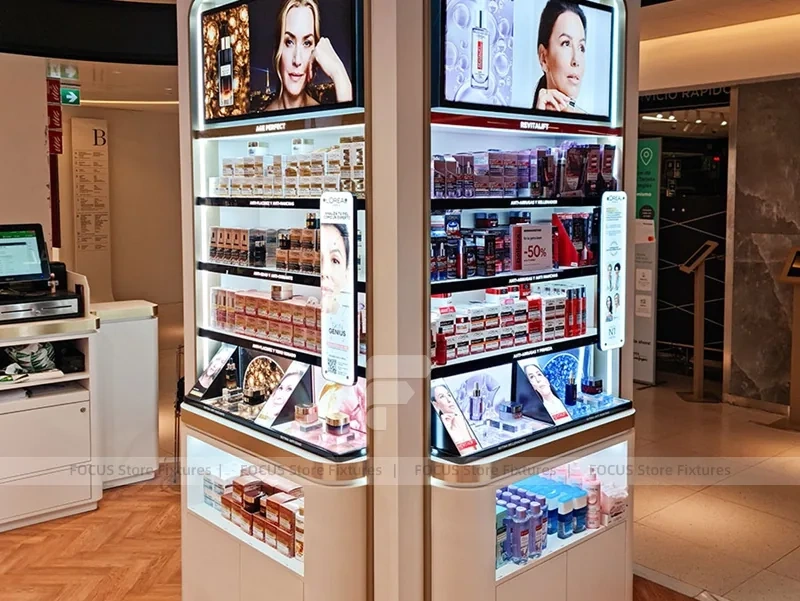 L'Oreal Curved Cosmetics Retail Kiosk