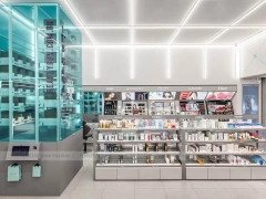 Lancome White Cosmetics Retail Shelving Wall