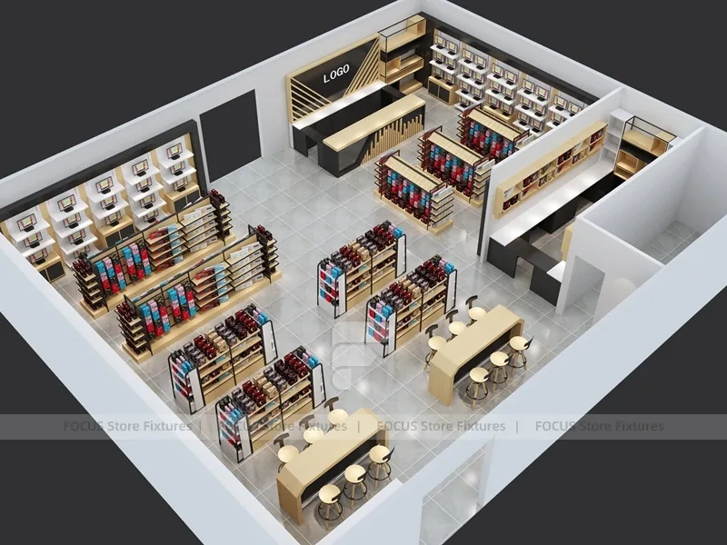 Large Mobile Accessories Store Floor Plan