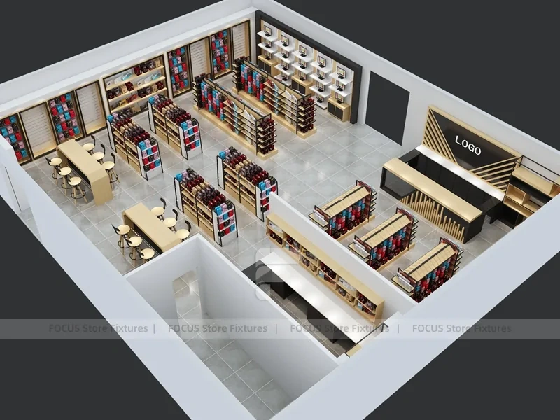 Large Mobile Accessories Store Floor Plan
