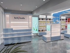 Light Blue Skincare Store Interior