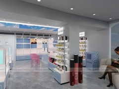 Light Blue Skincare Store Interior