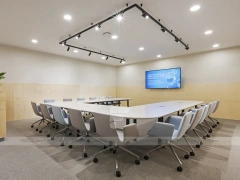 Light Wood Phone Consultation Counter Display