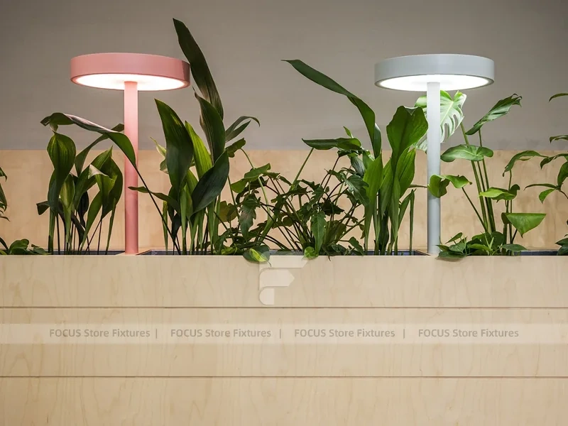 Light Wood Phone Consultation Counter Display
