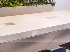Light Wood Phone Consultation Counter Display