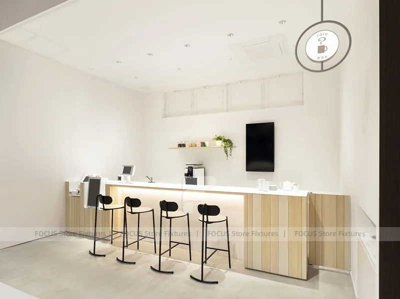Light Wood White Mobile Phone Service Counter
