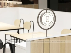 Light Wood White Mobile Phone Service Counter