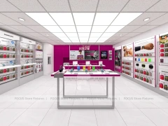 Magenta White Mobile Accessories Store Interior