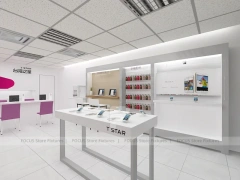 Magenta White Mobile Accessories Store Interior