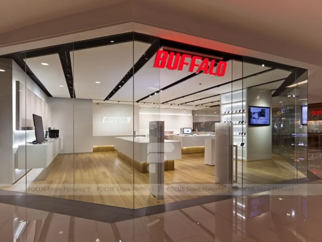 Mall Mobile Phone Storefront Glass Display