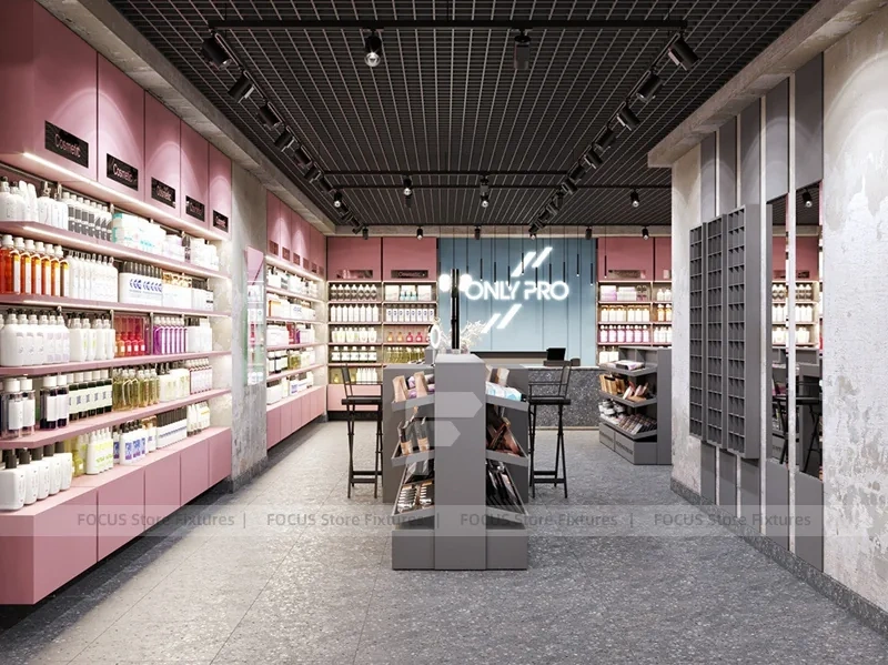 Marble Beauty Studio with Round Mirror Stations