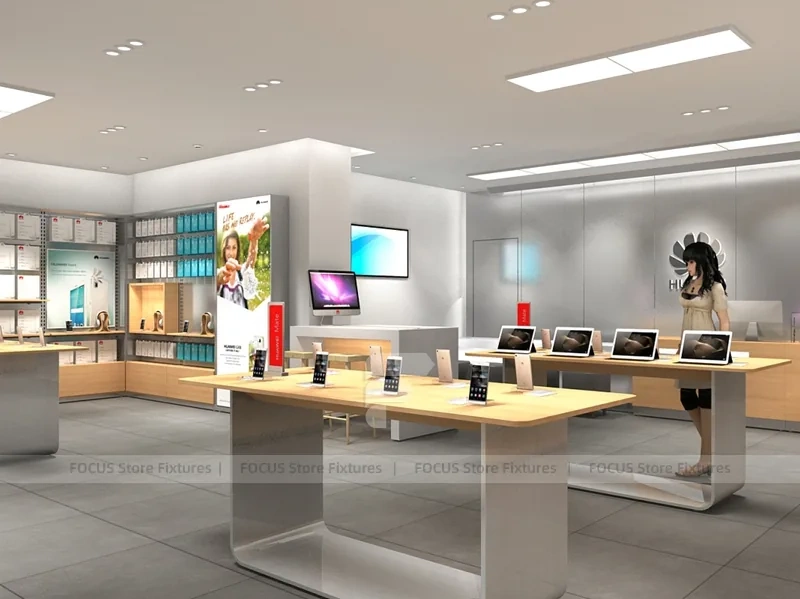 Minimal White Mobile Phone Service Store
