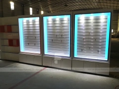 Minimal White Wood Phone Store Rendering