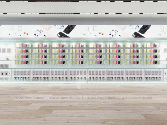 Mint White Mobile Accessories Store Interior