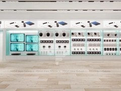 Mint White Mobile Store Counter Interior