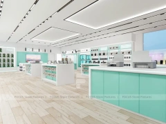 Mint White Mobile Store Counter Layout