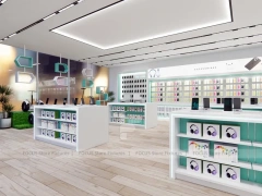 Mint White Mobile Store Counter Layout