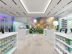 Mint White Mobile Store Counter Layout