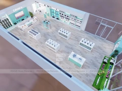 Mint White Mobile Store Counter Layout
