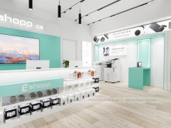 Mint White Mobile Store Counter Layout