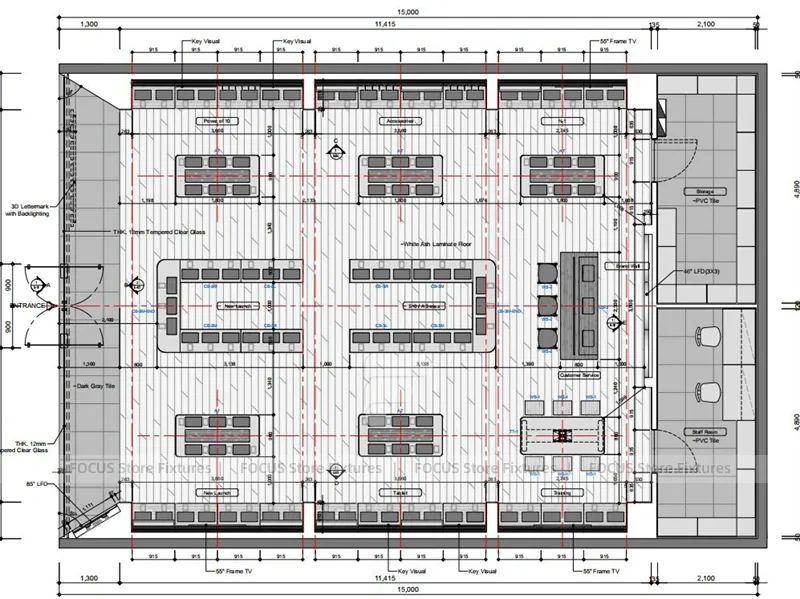 Mobile Phone Store Floor Plan Layout