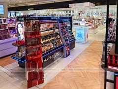 Multi Sided Illuminated Cosmetics Tower Display