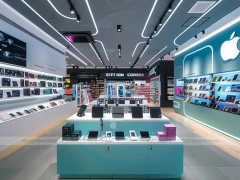 Narrow Mobile Accessories Store Wall Shelving