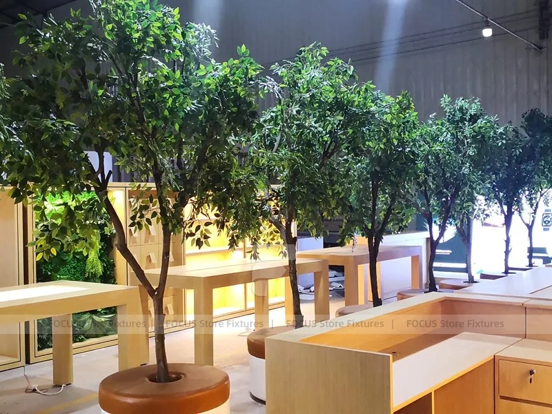 Natural Wood Phone Consultation Counter