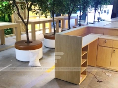 Natural Wood Phone Consultation Counter
