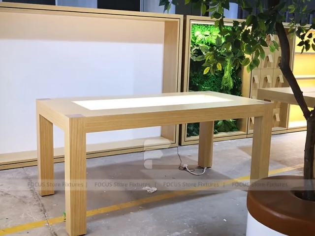 Natural Wood Phone Consultation Counter