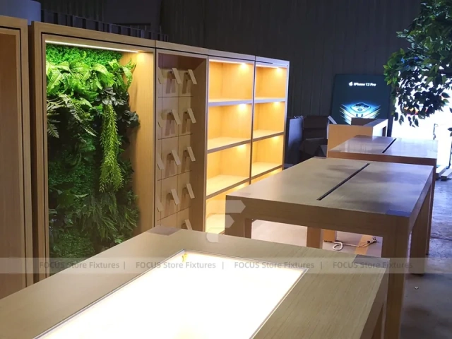 Natural Wood Phone Consultation Counter