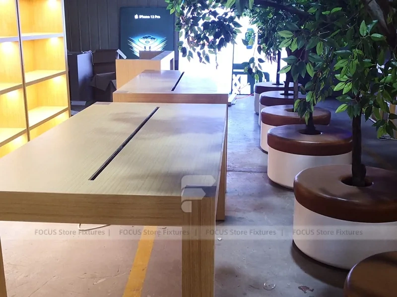 Natural Wood Phone Consultation Counter
