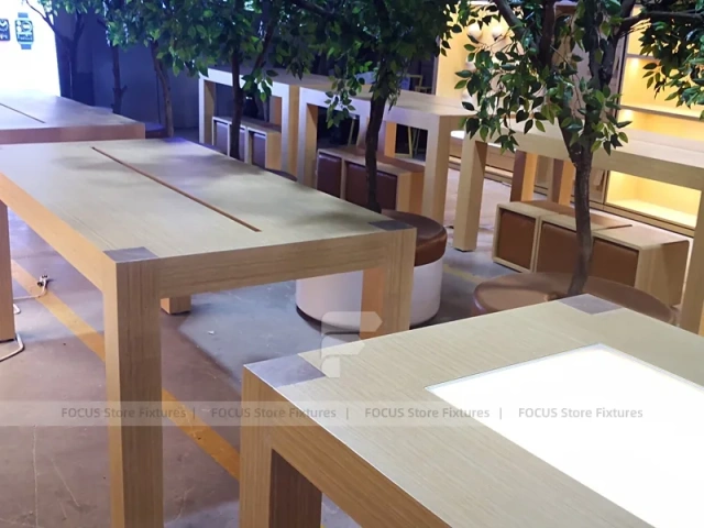 Natural Wood Phone Consultation Counter