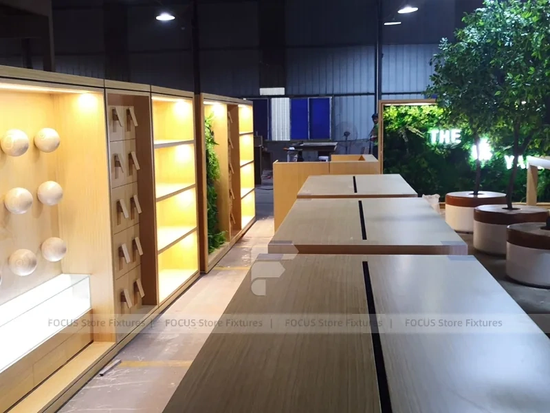 Natural Wood Phone Consultation Counter