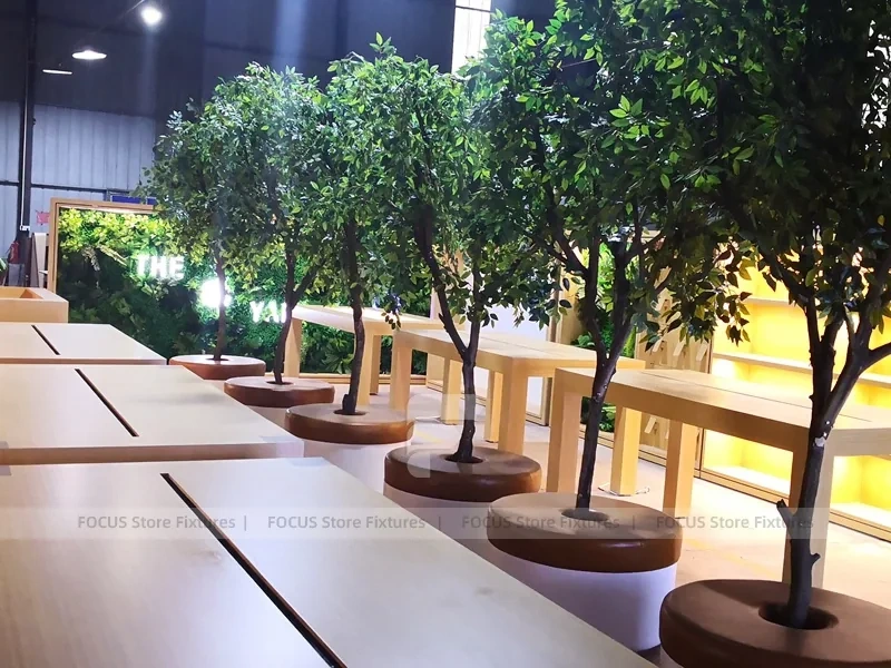 Natural Wood Phone Consultation Counter