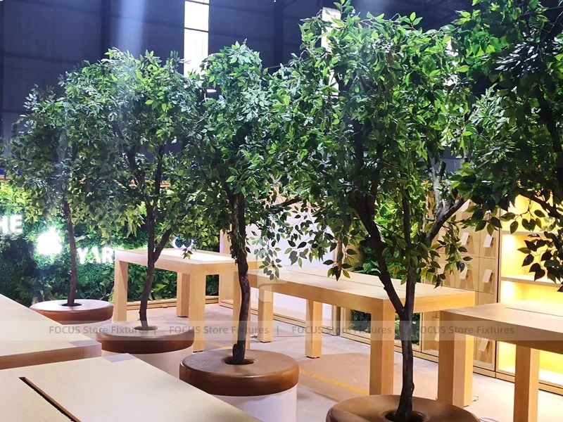 Natural Wood Phone Consultation Counter