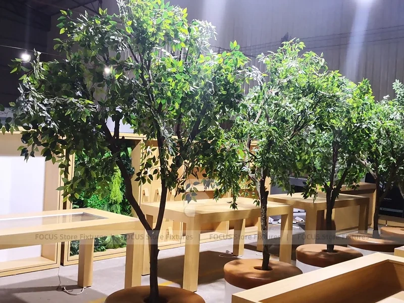 Natural Wood Phone Consultation Counter