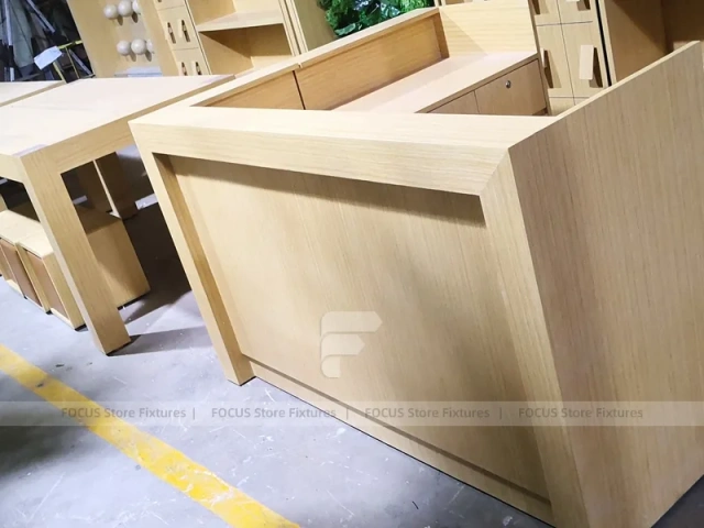 Natural Wood Phone Consultation Counter