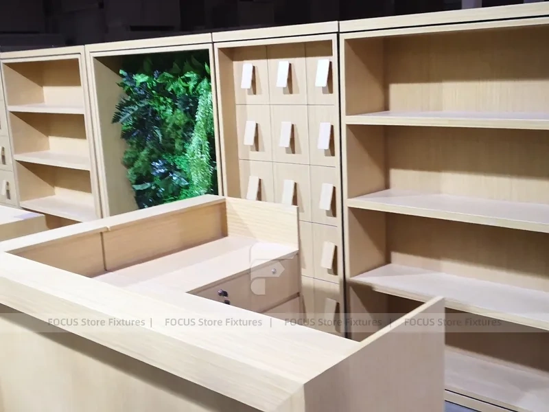 Natural Wood Phone Consultation Counter