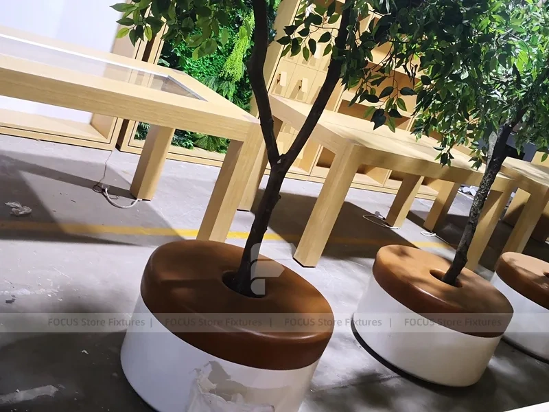 Natural Wood Phone Consultation Counter